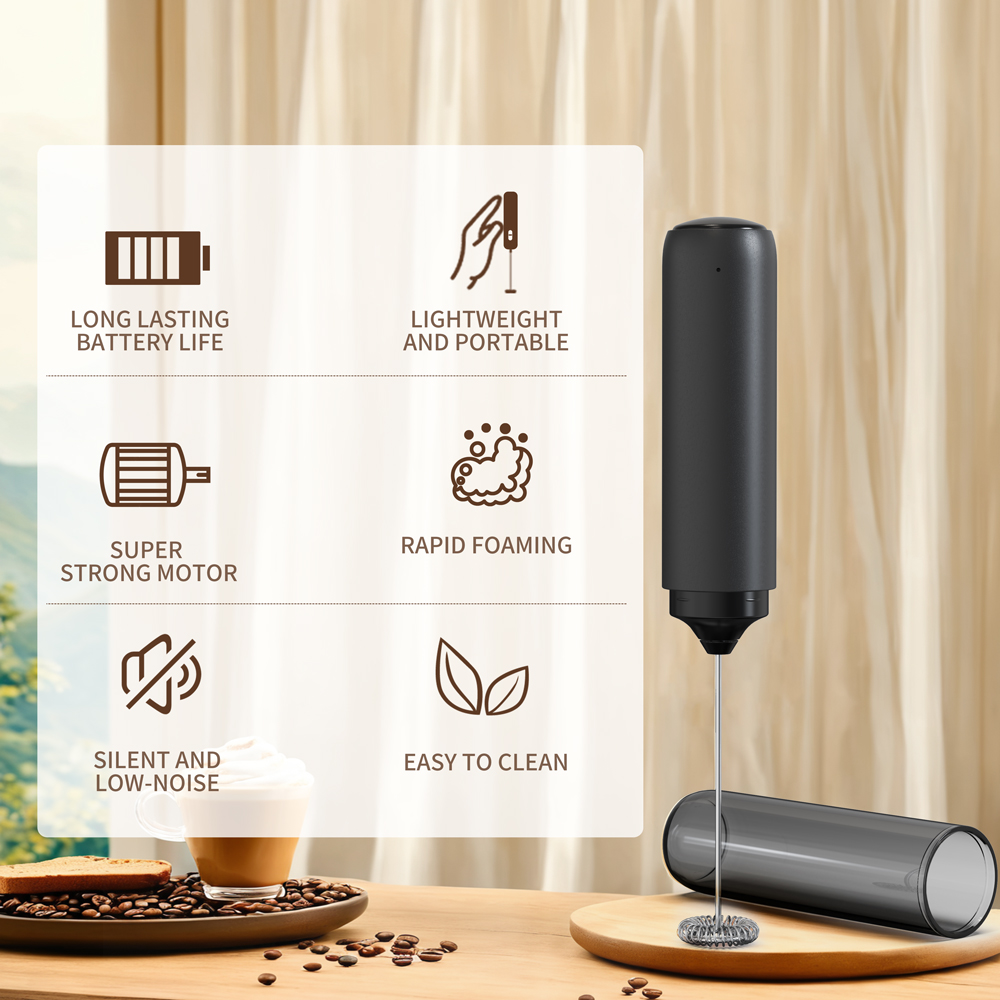 Electric Milk Frother Handheld - Mutfak Güçlü Karıştırıcı Süt Köpürtücü El